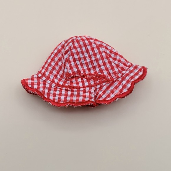 American Girl Other - American Girl Bitty Baby Fun In The Sun 1995 Checked Red Sun Hat for Doll's Bear